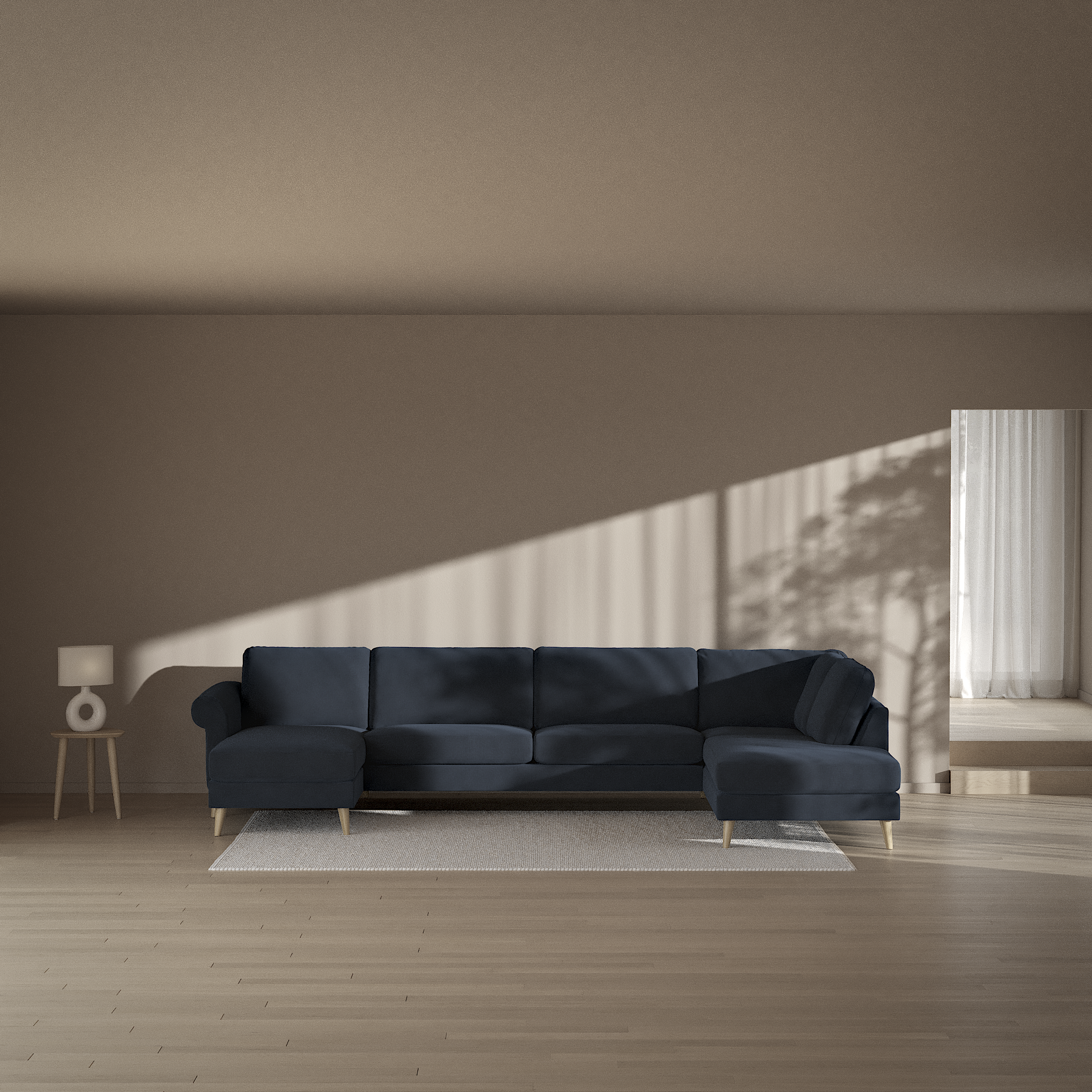 Bridge - 3-sits soffa med schäslong vänster och divan höger - inspiration