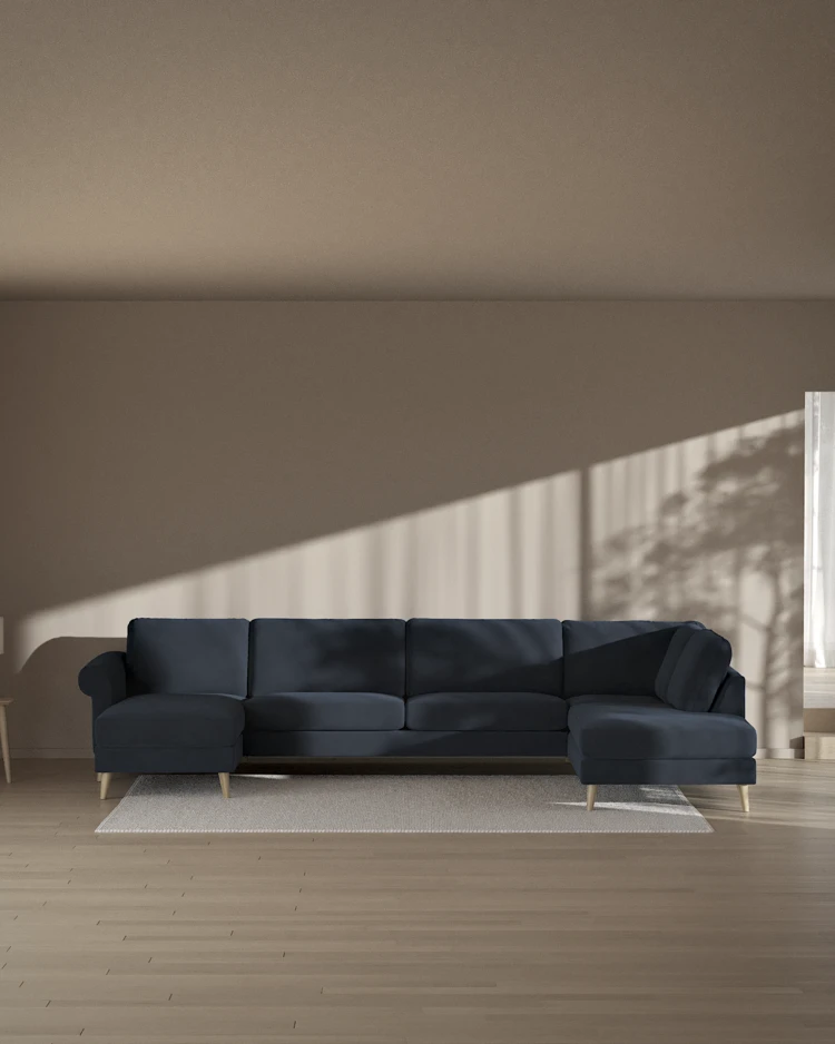 Bridge - 3-sits soffa med schäslong vänster och divan höger - inspiration