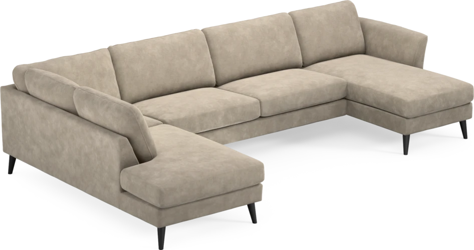 Bridge - 3-sits soffa med divan vänster och schäslong höger - Beige