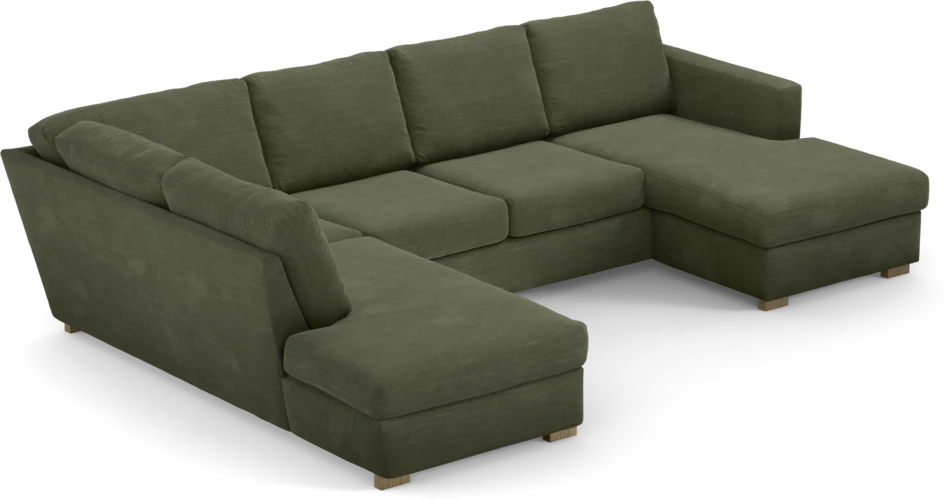 Friday - 3-sits soffa med divan vänster och schäslong höger - Grön