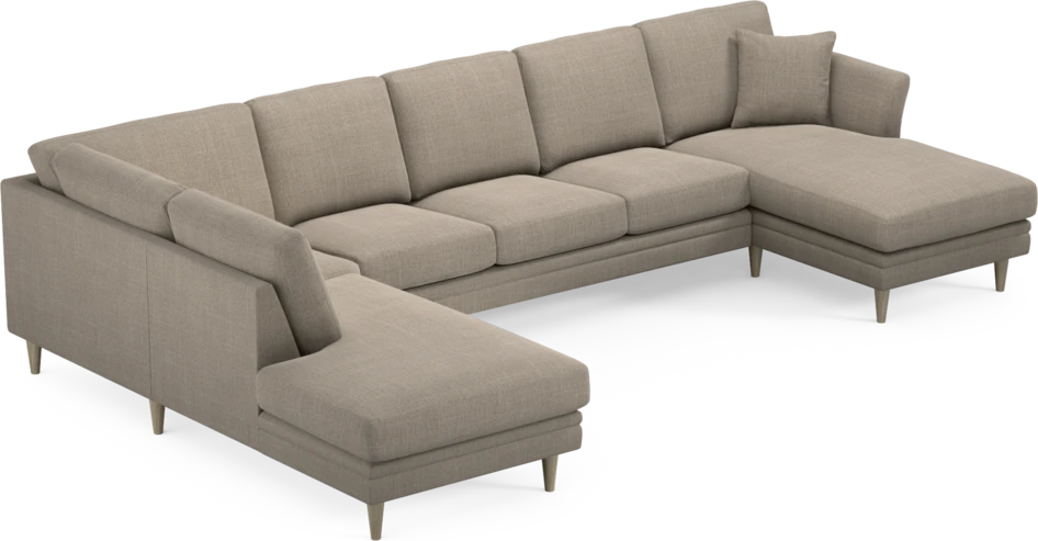 Eden - 3-sits soffa med divan vänster och schäslong höger - Beige
