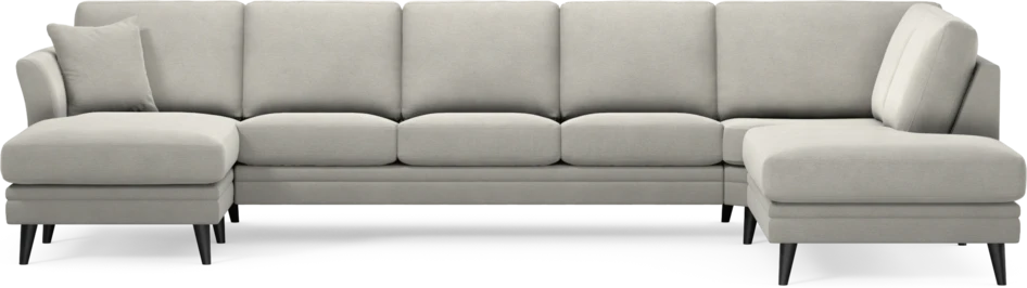 Eden - 3-sits soffa med schäslong vänster och divan höger - Grå
