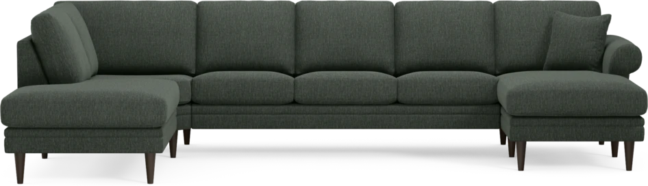 Eden - 3-sits soffa med divan vänster och schäslong höger - Grön