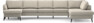 County - 4-sits soffa med schäslong vänster och divan höger - Beige