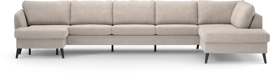 County - 4-sits soffa med schäslong vänster och divan höger - Beige
