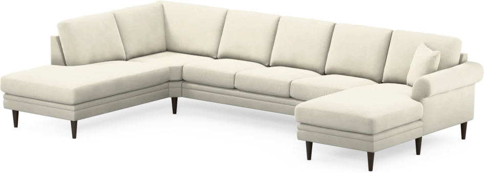 Eden - 3-sits soffa med divan vänster och schäslong höger - Vit