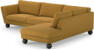 Madison Lux - 3-sits soffa med divan höger - Gul