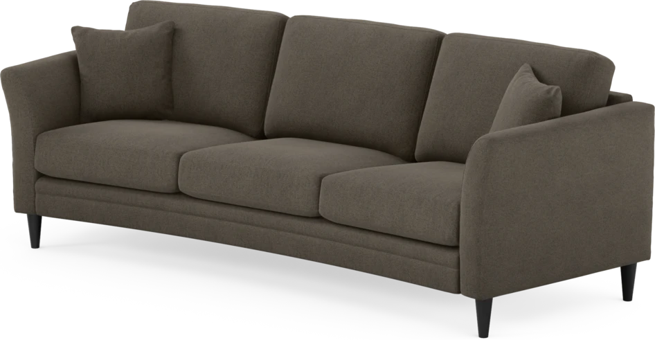 Eden - 3-sits soffa svängd - Brun