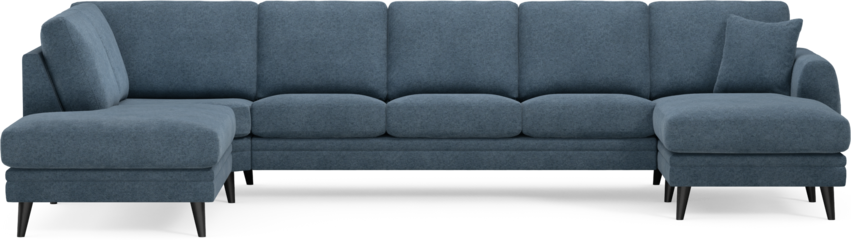 Eden - 3-sits soffa med divan vänster och schäslong höger - Blå