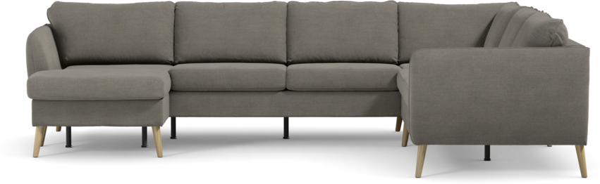 County - Hörnsoffa, 3+2-sits med schäslong vänster - Grå