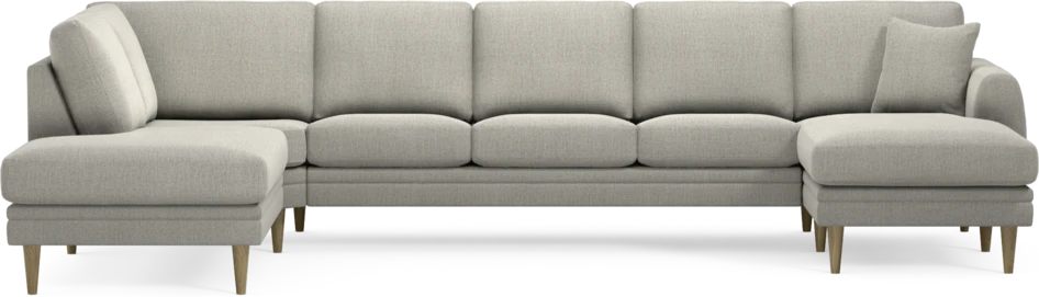 Eden - 3-sits soffa med divan vänster och schäslong höger - Grå