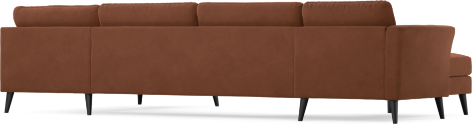 Bridge - 3-sits soffa med schäslong vänster och divan höger - Orange