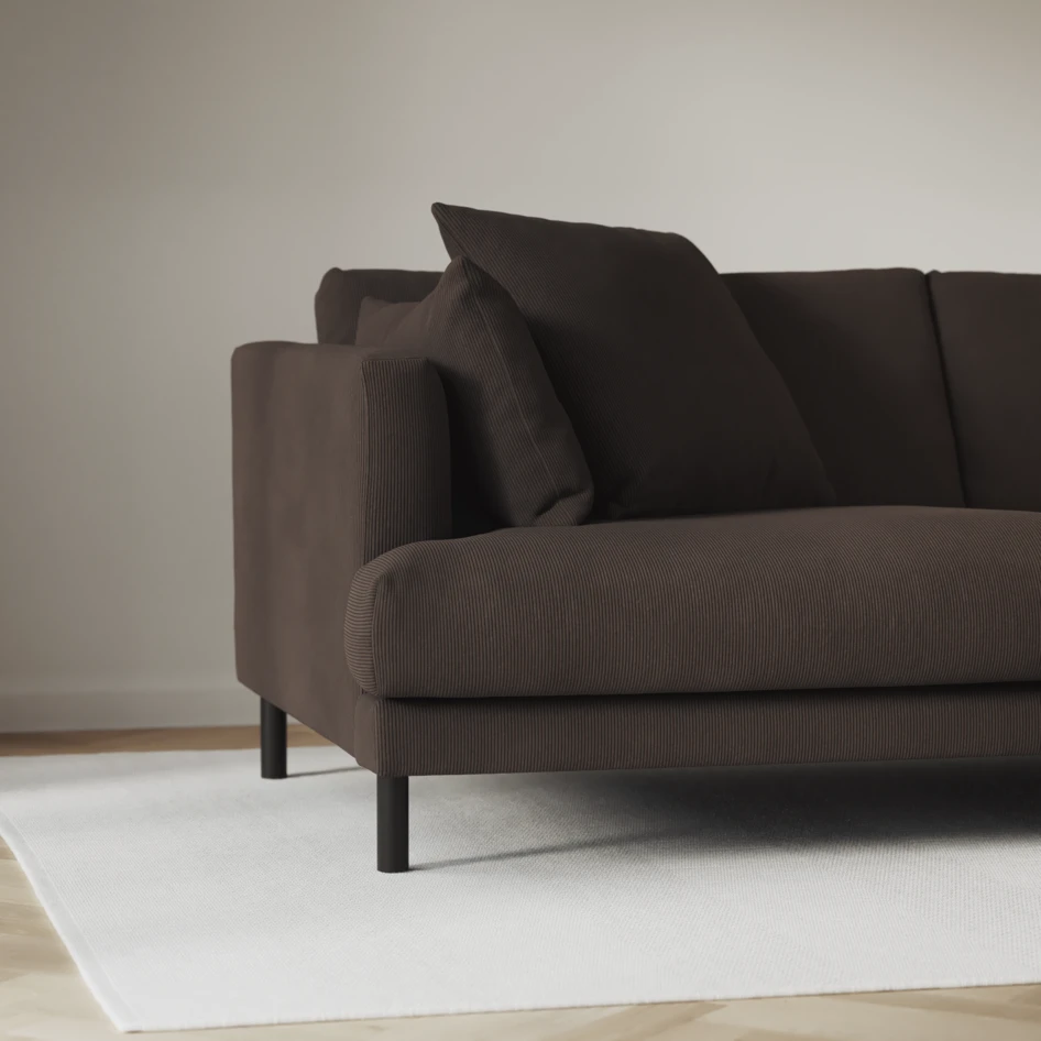 Harper - 3-sits soffa - Brun