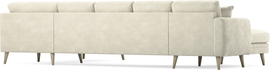 Eden - 3-sits soffa med schäslong vänster och divan höger - Vit