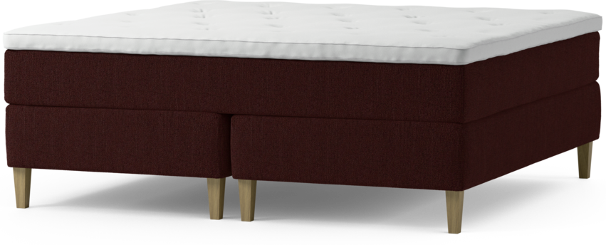 Delux Exclusive - Kontinentalsäng, dubbelsäng med bäddmadrass och sängben