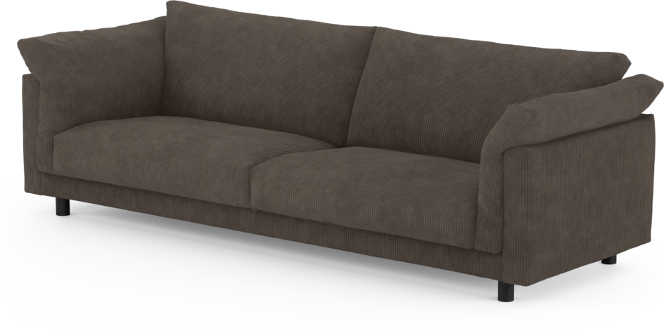Cherrie - 4-sits soffa, fast klädsel - Brun