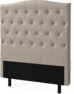 Delux Välvd - Sänggavel, 90-210 cm - Beige