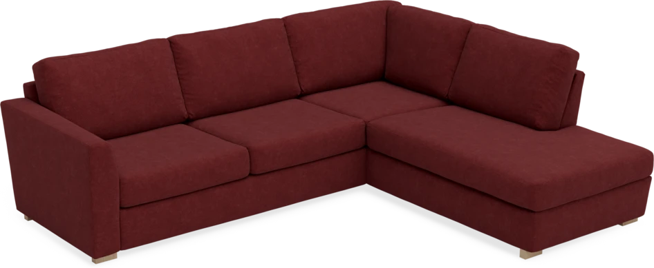 Friday - 2,5-sits soffa med divan höger - Rosa