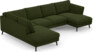 Madison Lux - 2-sits soffa med divan vänster och schäslong höger - Grön