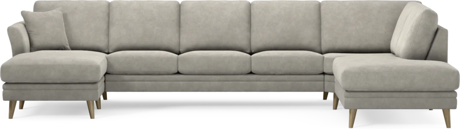 Eden - 3-sits soffa med schäslong vänster och divan höger - Grå