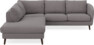Madison - 2-sits soffa med divan vänster - Grå