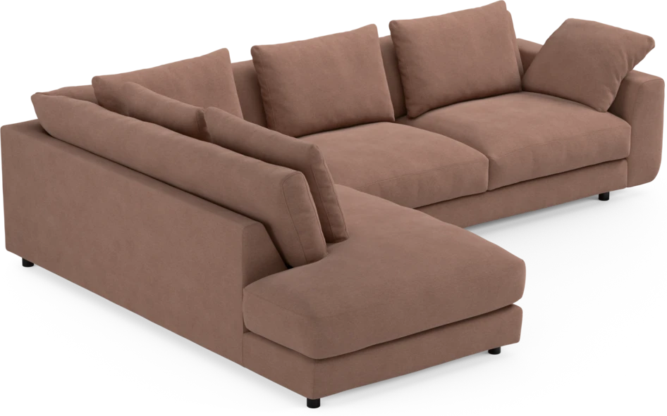 Amie - 3-sits med divan vänster - Rosa