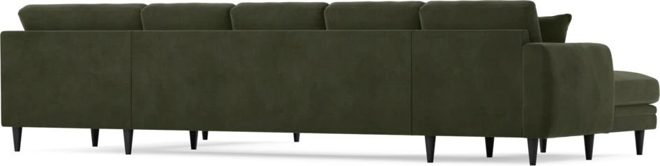 Eden - 3-sits soffa med schäslong vänster och divan höger - Grön