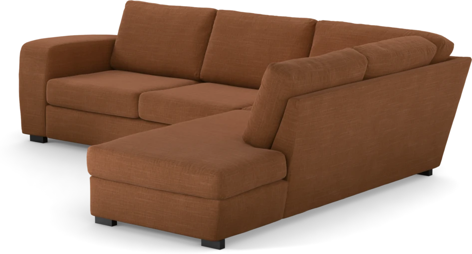 Friday - 2,5-sits soffa med divan höger - Orange