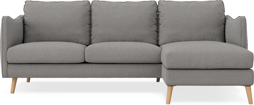 Madison Lux - 2-sits soffa med schäslong höger - Grå