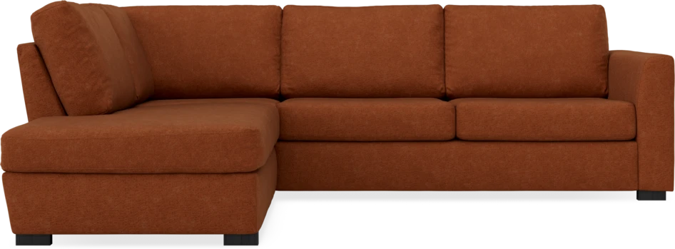 Friday - 2,5-sits soffa med divan vänster - Orange