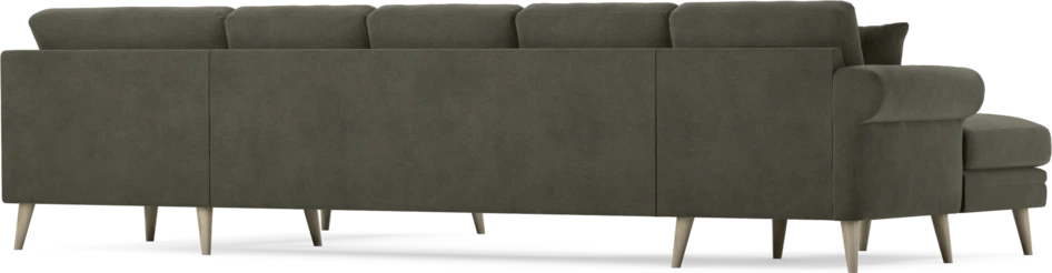 Eden - 3-sits soffa med schäslong vänster och divan höger - Grå