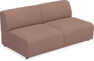 Ruby - 2-sits soffa utan armstöd - Röd