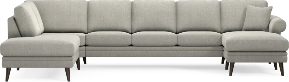 Eden - 3-sits soffa med divan vänster och schäslong höger - Grå