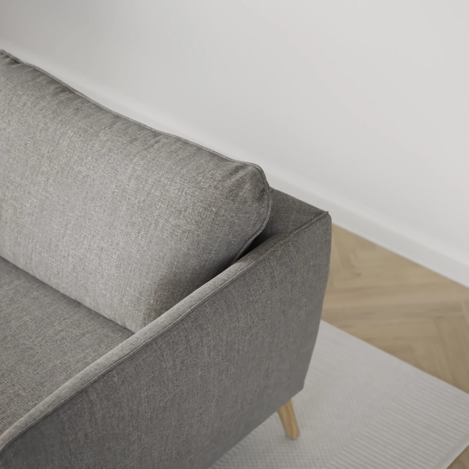 County - 3-sits soffa med divan vänster - Grå