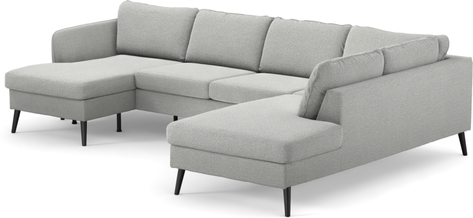 County - 3-sits soffa med schäslong vänster och divan höger - Grå