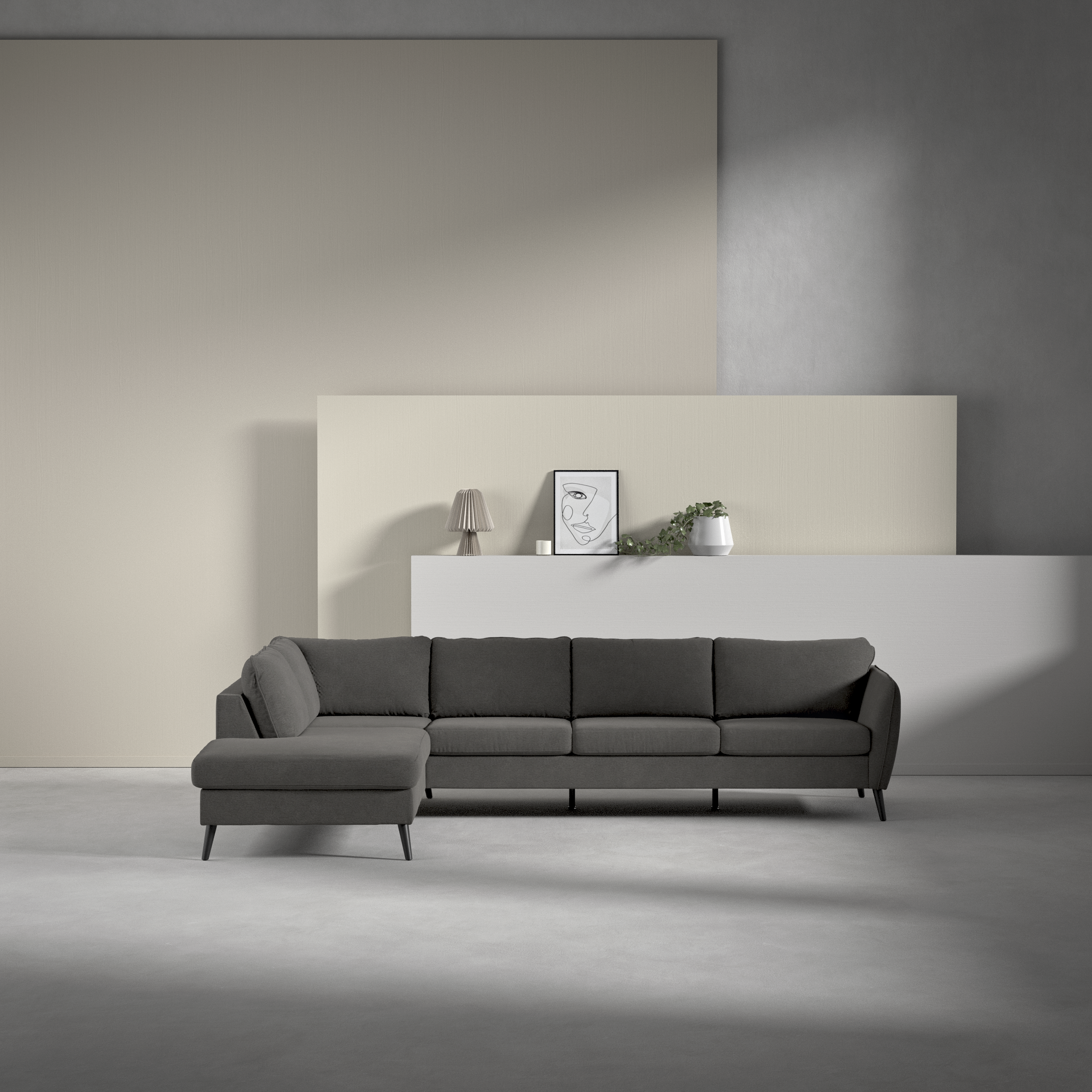 County - 3-sits soffa med divan vänster - inspiration