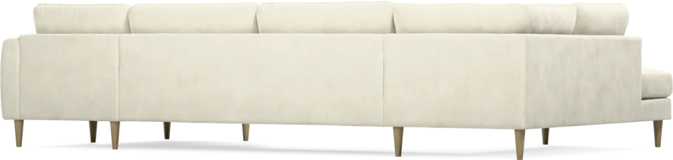 Bridge - 3-sits soffa med divan vänster och schäslong höger - Vit