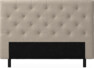 Delux Pikerad Låg - Sänggavel, 90-210 cm - Beige