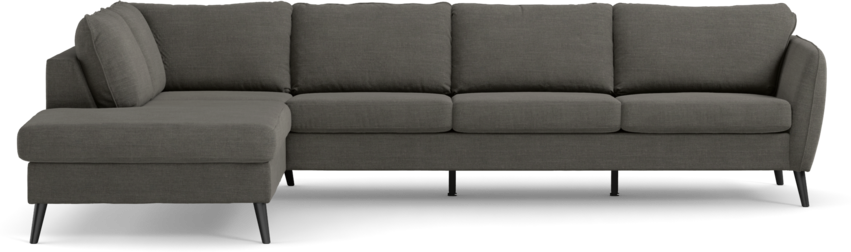 County - 3-sits soffa med divan vänster - Grå