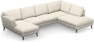 Madison Lux - 2-sits soffa med schäslong vänster och divan höger - Vit