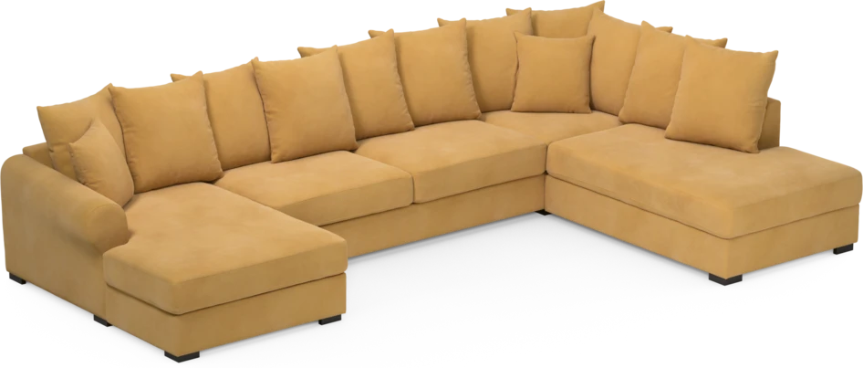 Town - 3-sits soffa med divan höger och schäslong vänster - Gul
