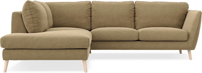 Madison - 2-sits soffa med divan vänster - Brun