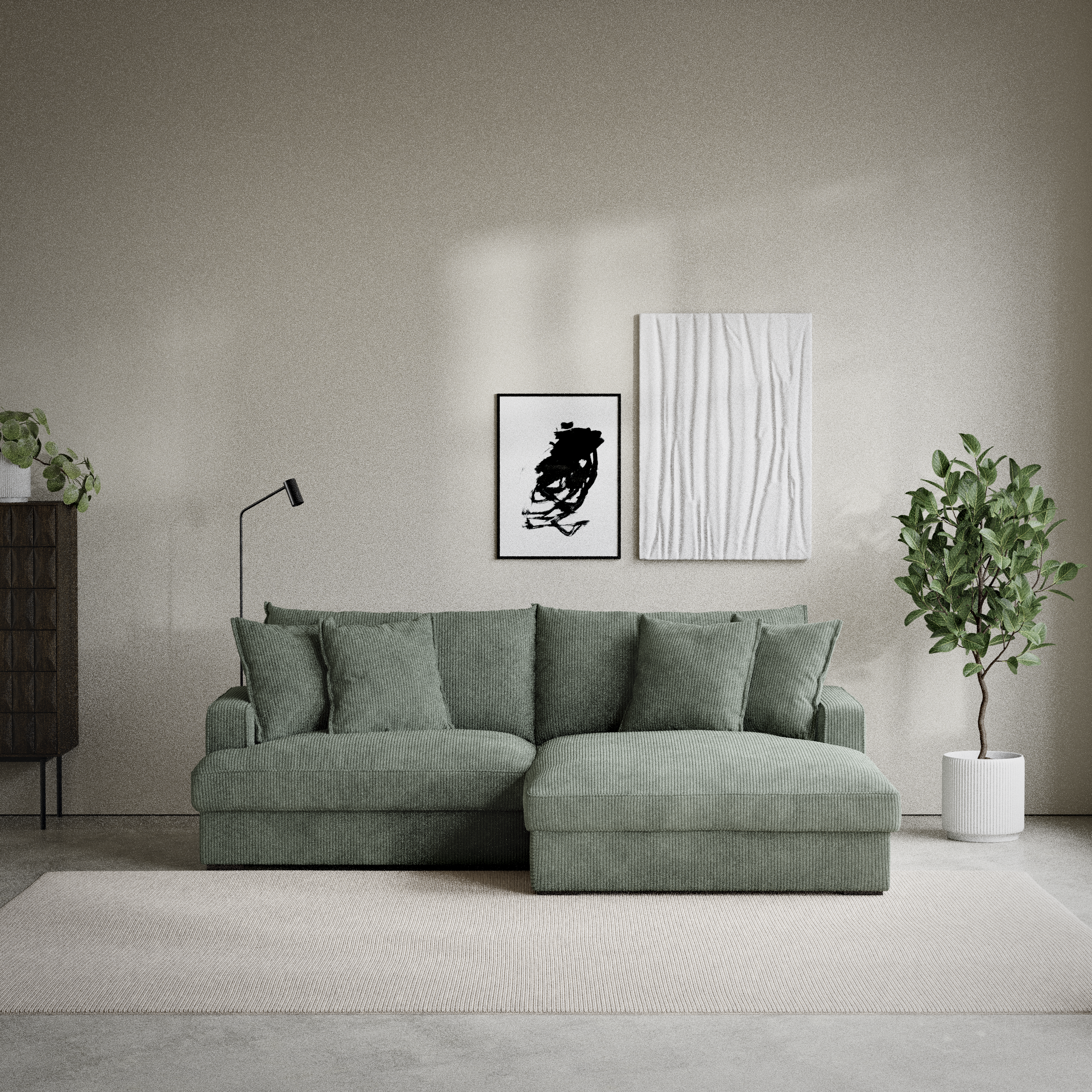 Mila, 2-sits soffa med schäslong XL höger