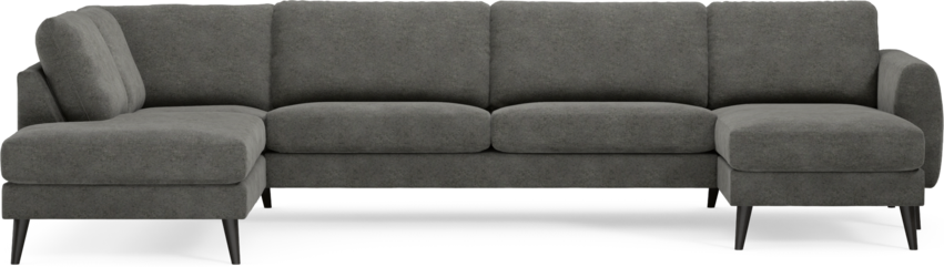 Bridge - 3-sits soffa med divan vänster och schäslong höger - Grå