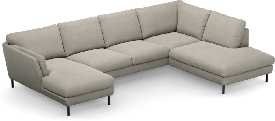 Madison Lux - 2-sits soffa med schäslong vänster och divan höger - Grå