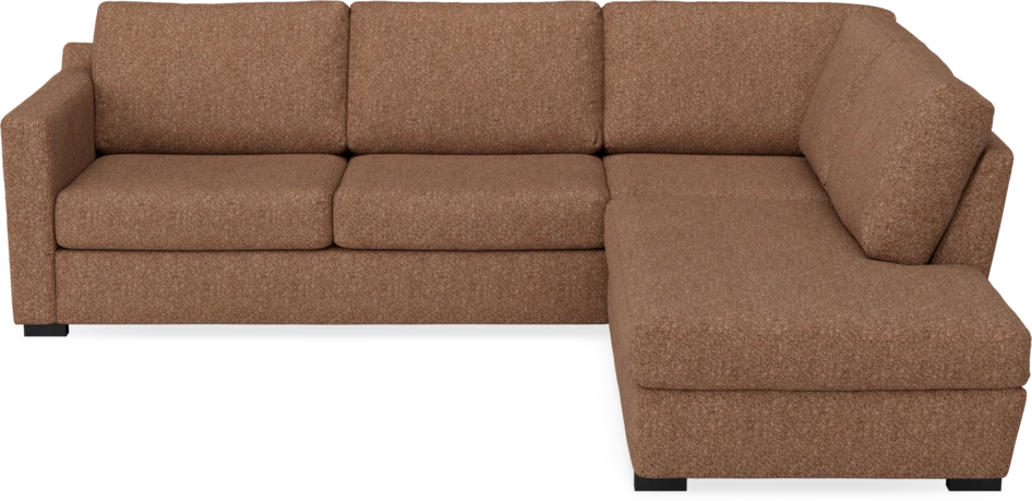 Friday - 2,5-sits soffa med divan höger - Orange