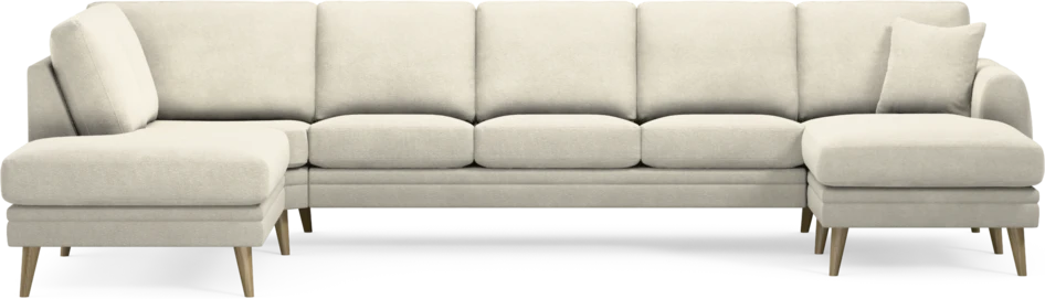Eden - 3-sits soffa med divan vänster och schäslong höger - Vit