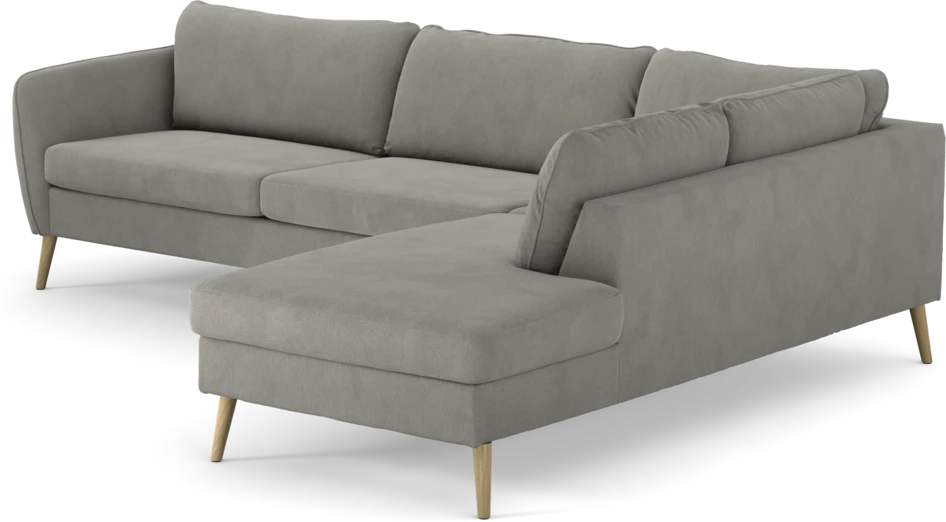 County - 2,5-sits soffa med divan höger - Grå