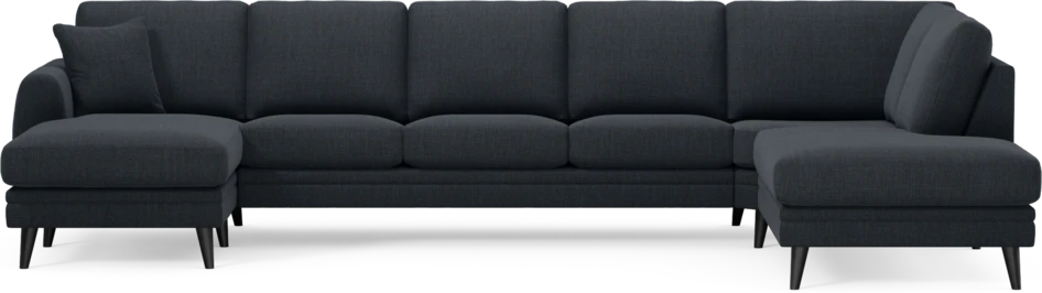 Eden - 3-sits soffa med schäslong vänster och divan höger - Blå
