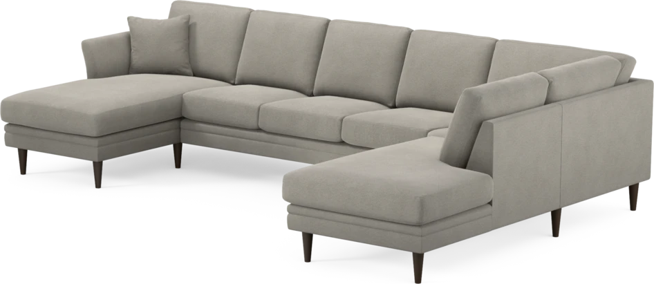 Eden - 3-sits soffa med schäslong vänster och divan höger - Grå